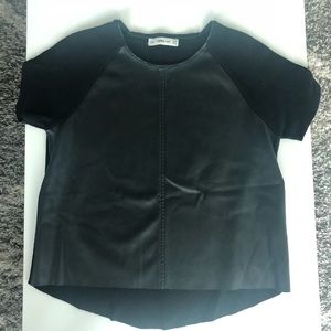 Faux Leather Shirt